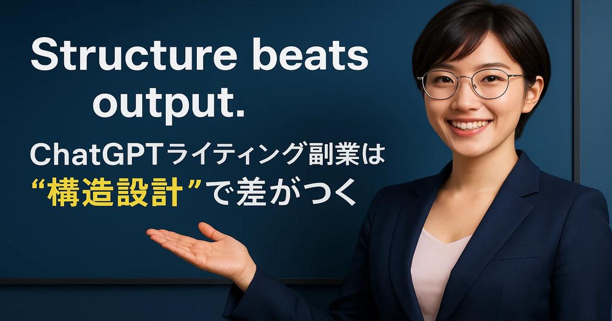 ライティング副業は設計で差がつくアイキャッチ画像