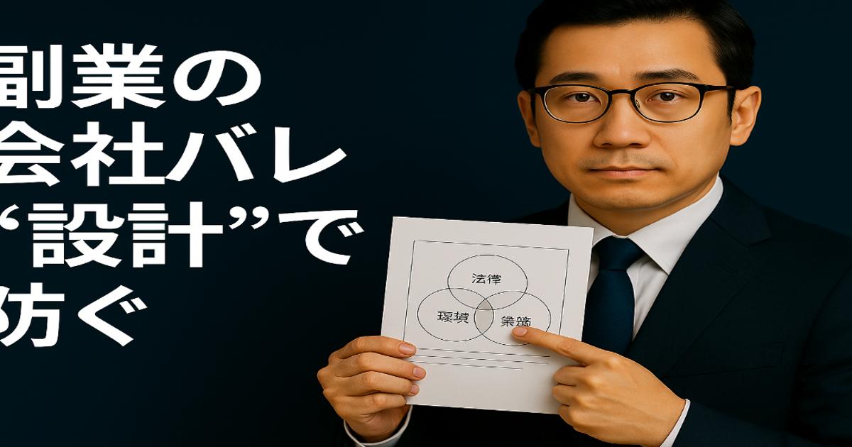 副業の会社バレは設計で防ぐのアイキャッチ画像