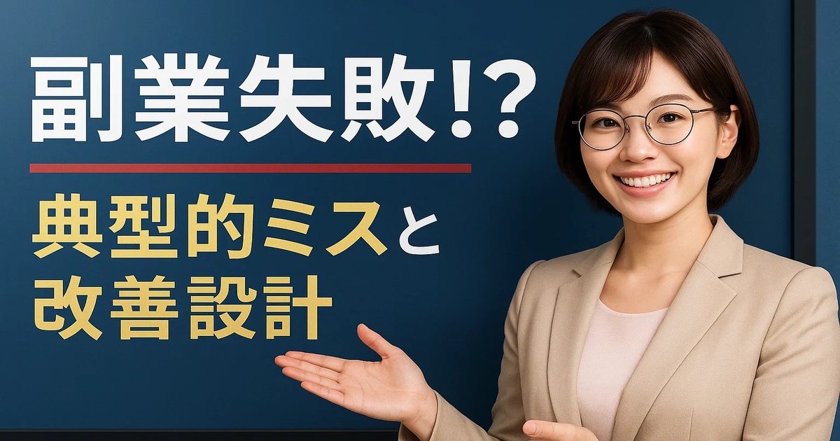 副業失敗！？典型的ミスと改善設計アイキャッチ画像